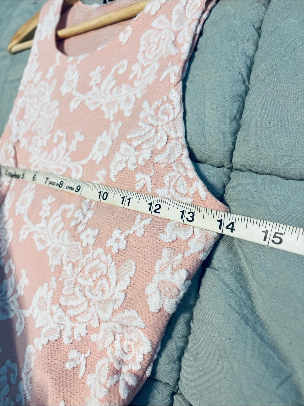 Ultra Flirt Pink & White Floral Fit-and-Flare Midi Dress - Picture 4 of 6